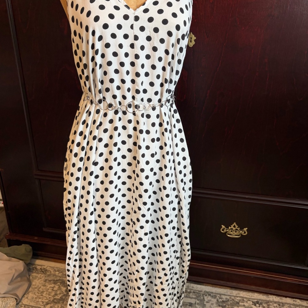 Black & White Polka Dot SunDress - Picture 2 of 7